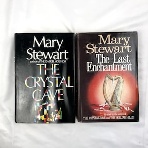 Lot of 2 The Crystal Cave and The Last Enchantment Novels Mary Stewart 1970 and 1979