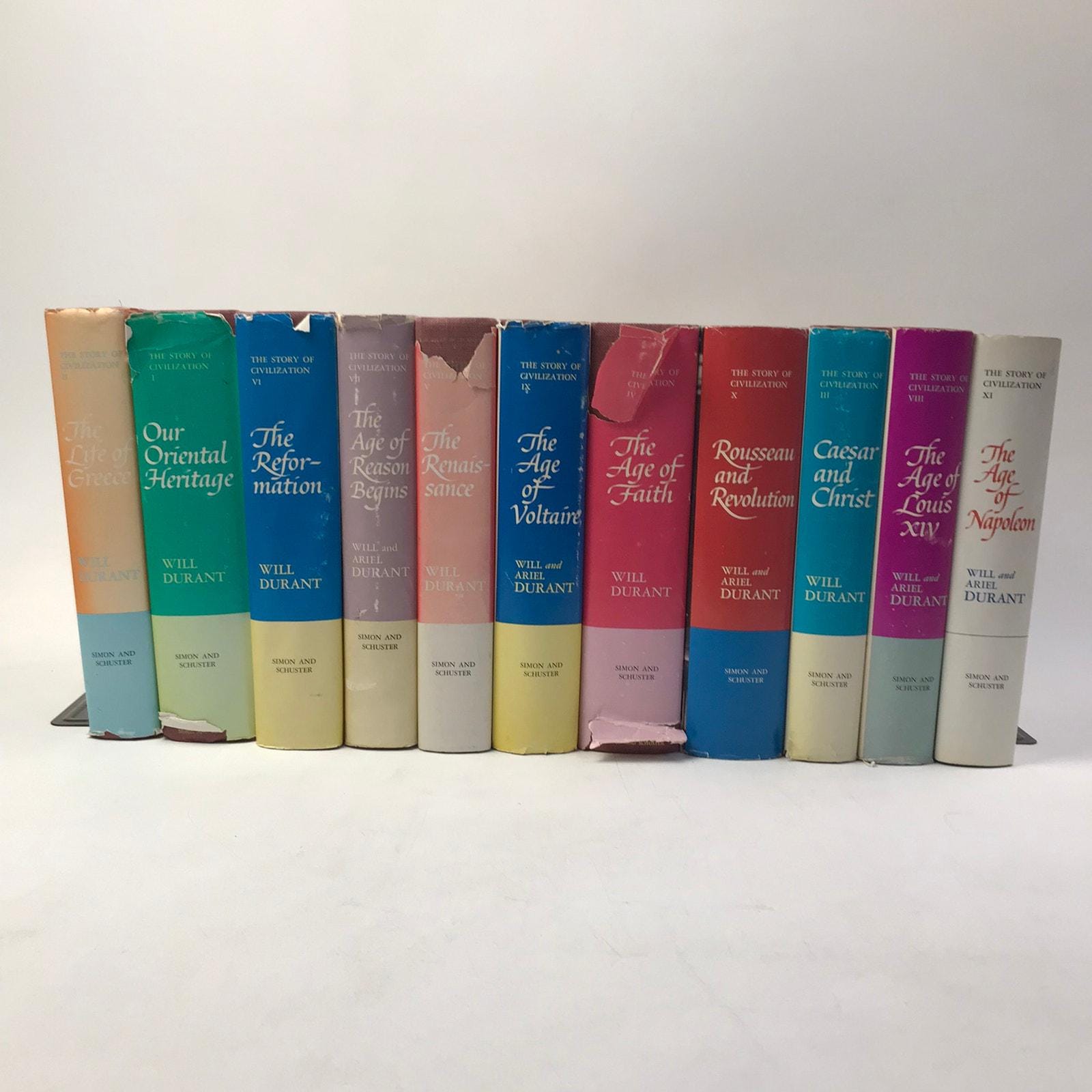 The Story of Civilization Will and Ariel Durant Complete 11 Volume Set History