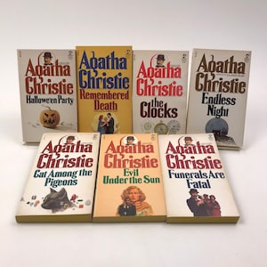 Agatha Christie Lot of 7 Vintage Paperback Novels Mystery Thriller Crime 1970&#39;s