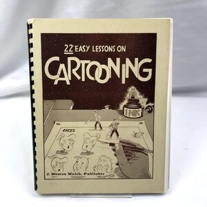 22 Easy Lessons on Cartooning Illustration Paperback Book by Mario DeMarco 1976