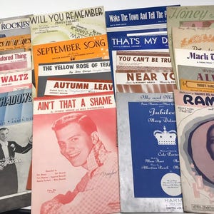 Vintage Sheet Music Lot of 88 Song Books Piano Hollywood Movies Jazz 1930s-1950s