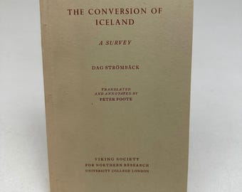 Conversión de Islandia Strömback 1975 Primera edición Viking Society Libro de bolsillo