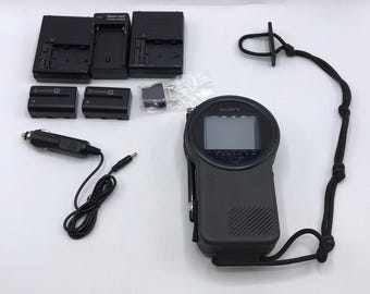 Televisor portátil Sony Watchman FD 250 UHF VHF de 2,7 pulgadas, sin probar, 1990