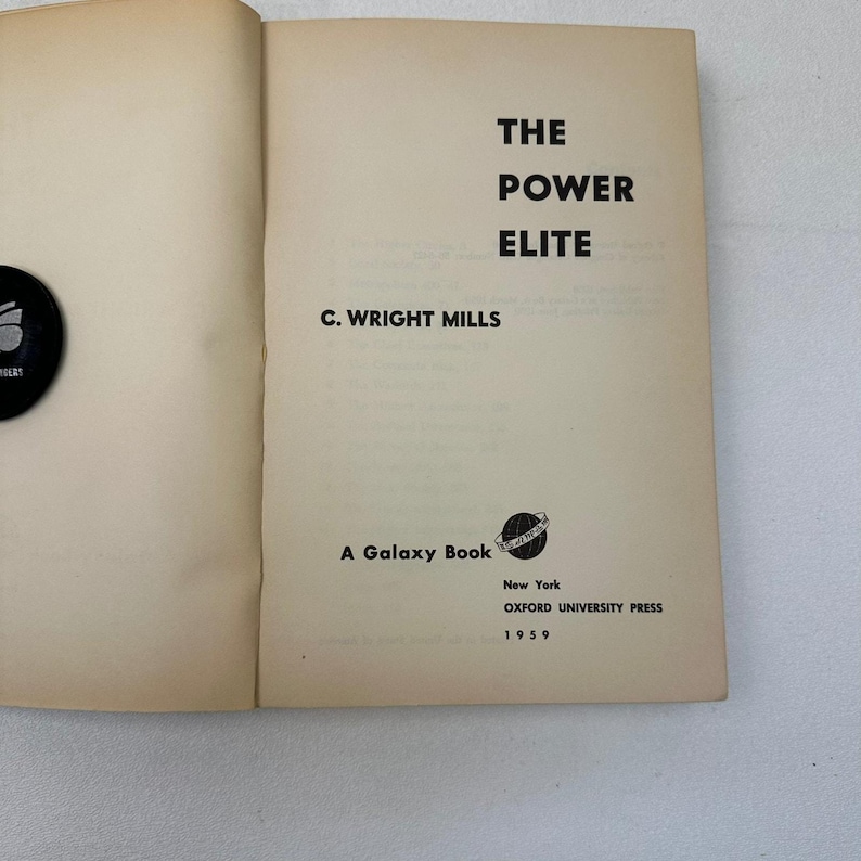 La élite del poder C. Wright Mills 1959 Galaxy Book No ficción Universidad de Oxford imagen 3