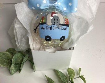 First Christmas Baby Boy tree ornament Personalized Unique
