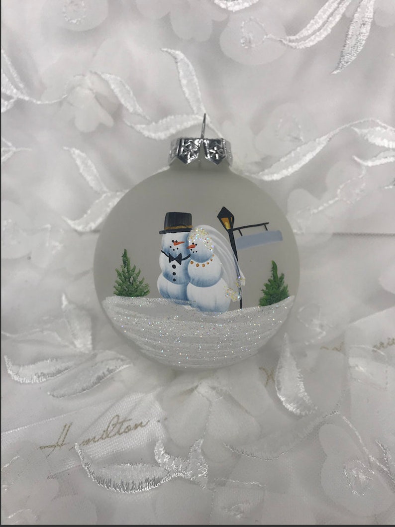 Bride and Groom Personalized Ornament image 1