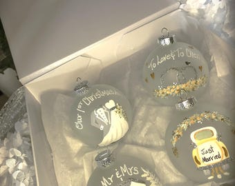 Adornos de boda personalizados, elegantes y únicos, para los novios