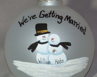 Personalized Ornament Celebrating Your Wedding Engagment