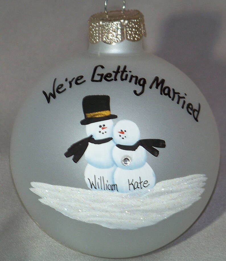 Personalized Ornament Celebrating Your Wedding Engagment image 1