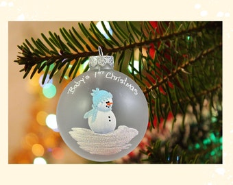 2024 Baby's 1st (first) Christmas ornament Personalized heirloom tree ornament