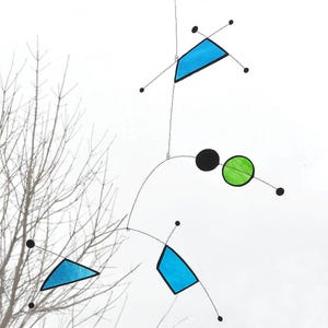 Blue Night Sky Suncatcher, Stained glass suncatcher, Art mobile, Stars suncatcher ,Stars Mobile, Constellation art, Stargazer Gift