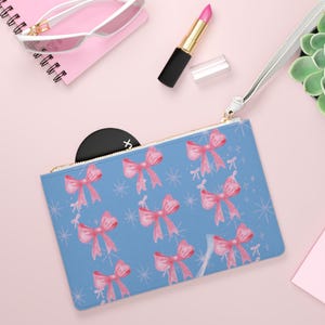 Charming Bow Clutch Bag, Cute Purse for Parties, Bridesmaid Gift, Fancy Makeup Holder, Fun Night Out Accessory