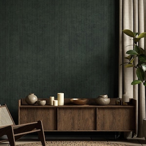 Herringbone Green Wallpaper – Modern Classic Wall Mural | Geometric Pattern | Subtle Green Decor for Bedroom, Office or Entryway