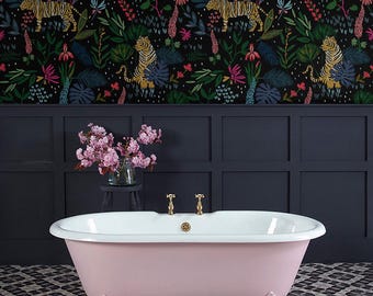 Colorful Tiger Wallpaper Mural: Exotic Jungle Wall Art