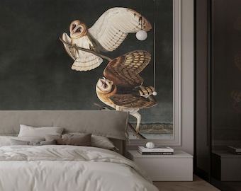 Owls Wallpaper Mural: Nature-Inspired Wall Art