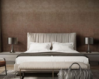 Carta da parati in bronzo organico: murale astratto terroso - Japandi Modern Decor