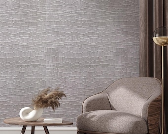 Carta da parati murale con texture beige: decorazione Japandi Wabi-Sabi