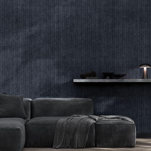 Herringbone Blue Wallpaper – Geometric Blue Wallpaper | Modern Chevron Wall Mural | Blue Accent Wall for Bedroom, Office or Entryway