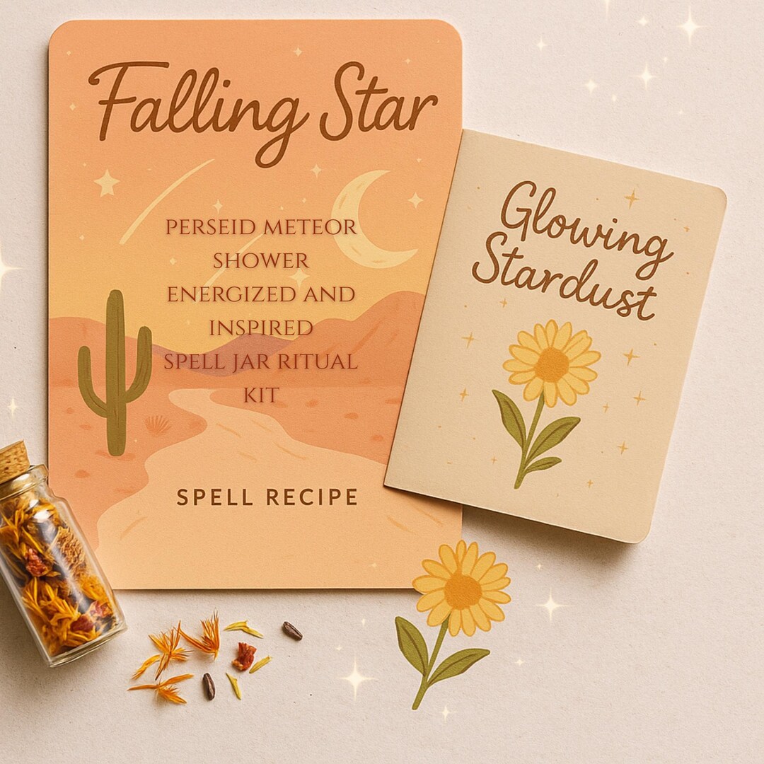 Perseid Meteor Spell Kit – Moon Water, Crystals, and Floral Spell Jar ...