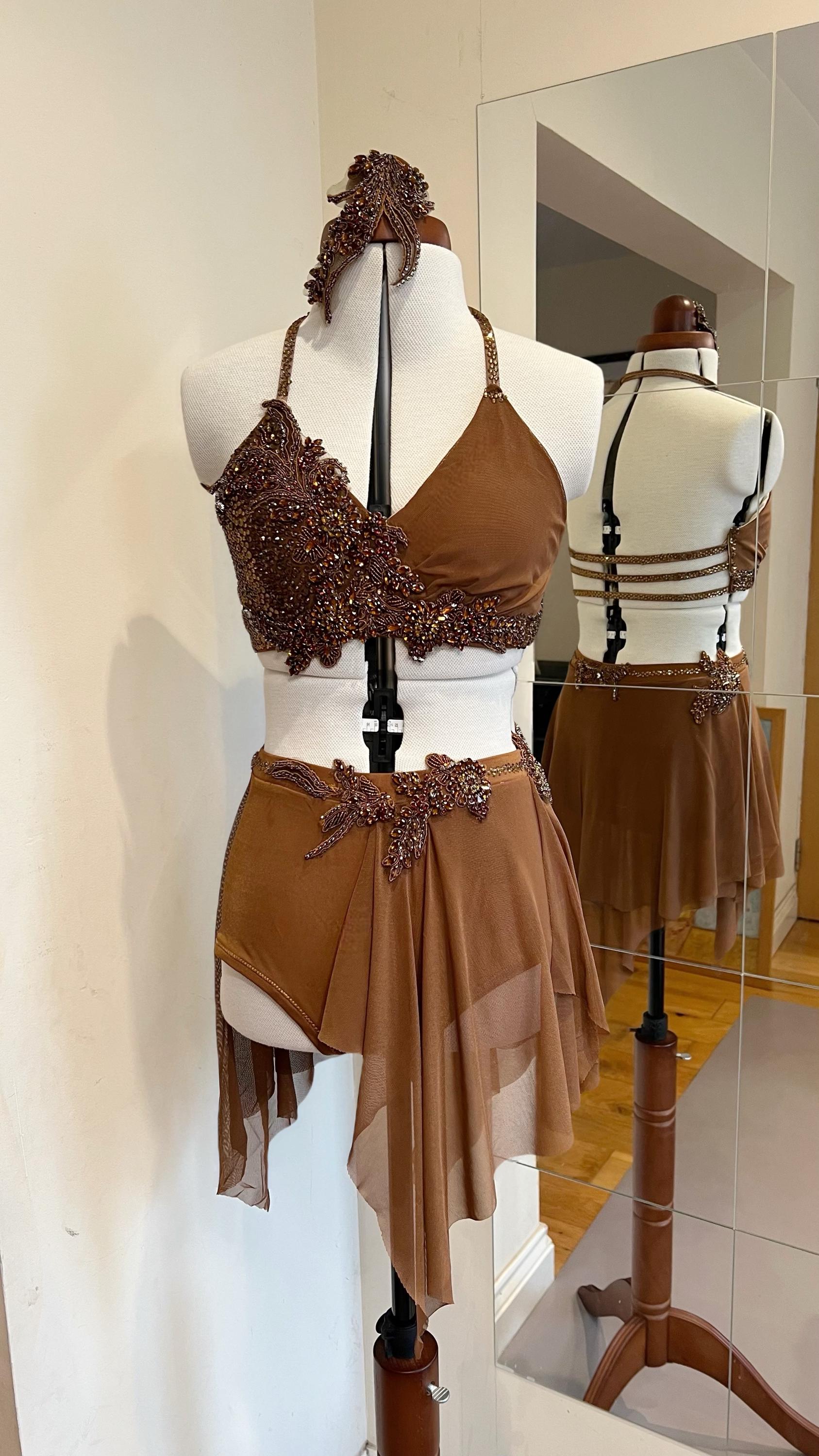 Brown Contemporary Dance Costume - Etsy