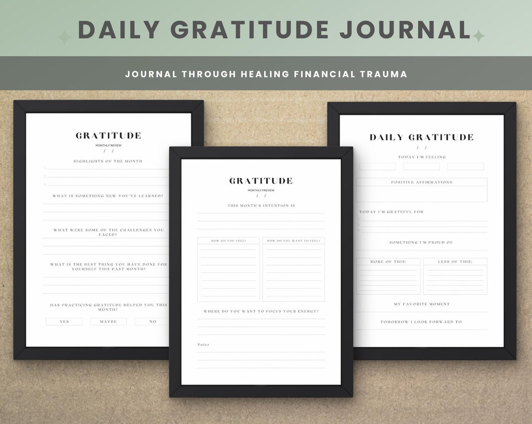 Daily Gratitude Journal | Printable | Simple | Digital - Etsy