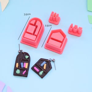 Shelf cutter / reading / earrings / cutters / polymer clay / mold / claycutters / fimo / Polymer Clay