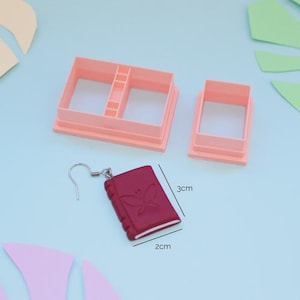 Book cutter / reading / earrings / cutters / polymer clay / mold / claycutters / fimo / Polymer Clay