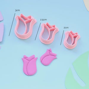 Tulip cutter / flower / flowers / earrings / cutters / polymer clay / mold / claycutters / fimo / Polymer Clay
