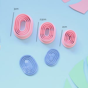 Oval cutter / shape / lines / cutters / polymer clay / mold / claycutters / fimo / Polymer Clay