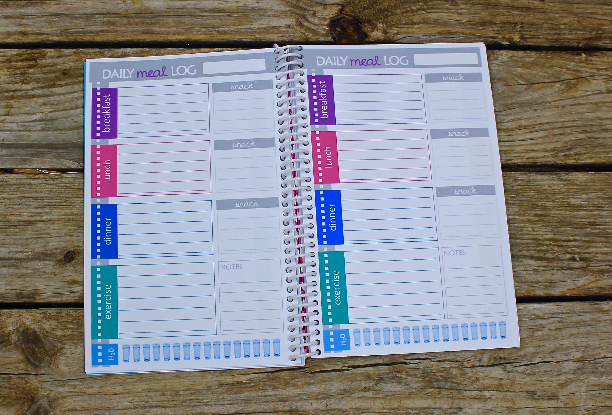 journal health journal diet tracker food planner 126 daily