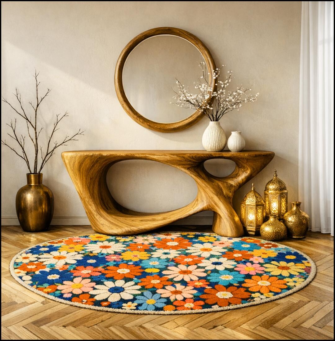 Mid century Sculptural Console Table Organic Artistic Wood Design Etsy