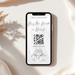 Buy the Bride a Drink Venmo QR Code Template: Bachelorette Party Instagram Story (Digital Download)