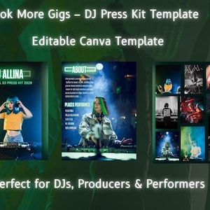 DJ Press Kit Template | Editable Canva Template | EPK for DJs & Artists