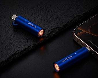 Encendedor eléctrico inalámbrico / Encendedor con alimentación USB / Encendedores de cigarrillos tipo C / Conéctalo al móvil para su funcionamiento / Personalizado