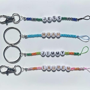 Personalised Beaded Keychain
