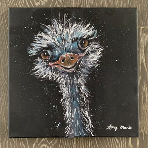 Emu original painting by Amy Marie Kulseth.