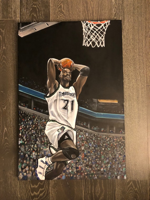 Kevin Garnett, Canvas Frame, Kids Wall Decor, Basketball Fan, Man Cave Gift  for Him - Her, Sports Canvas Wall Art