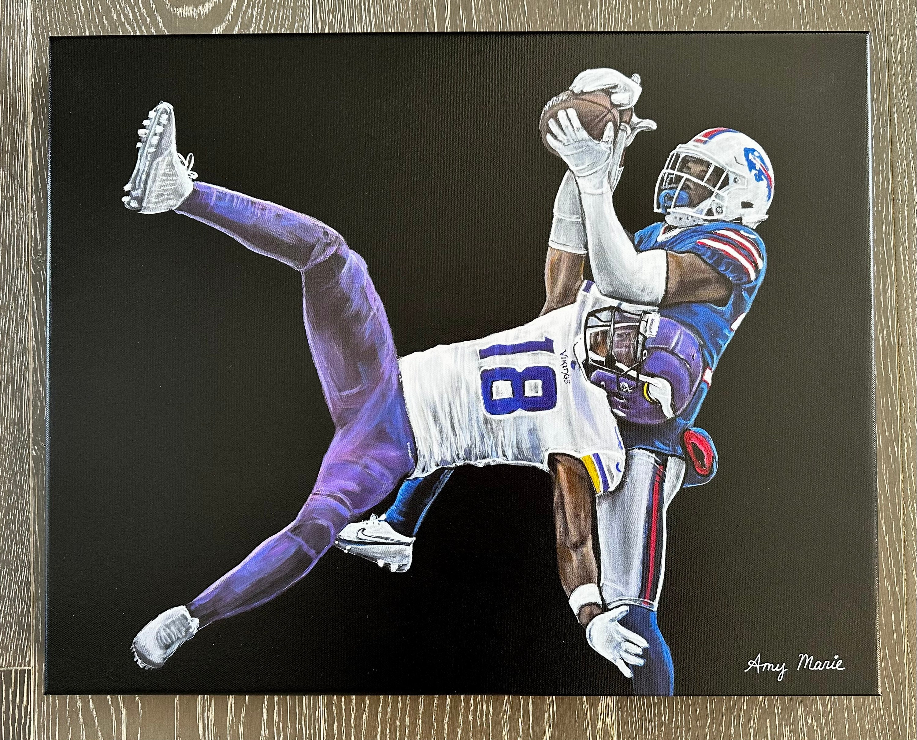 Limited Edition Justin Jefferson Catch Canvas Print. Painting -   Finland