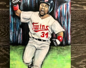 Kirby Puckett painting canvas print by Amy Marie Art.