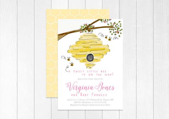 baby shower invitations bumble bee theme