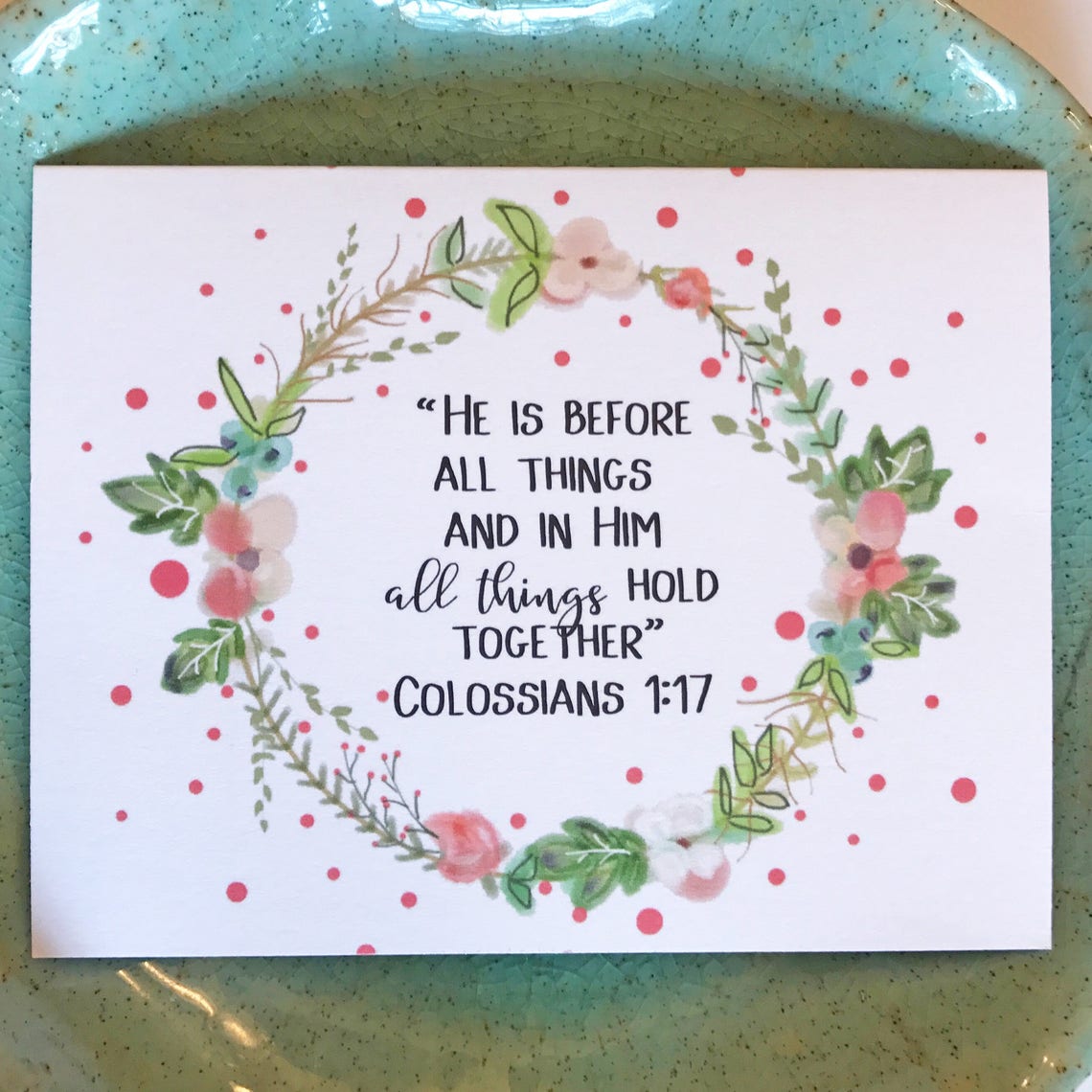 Positive Greeting Card Set with Custom Bible Verse Thinking  Etsy