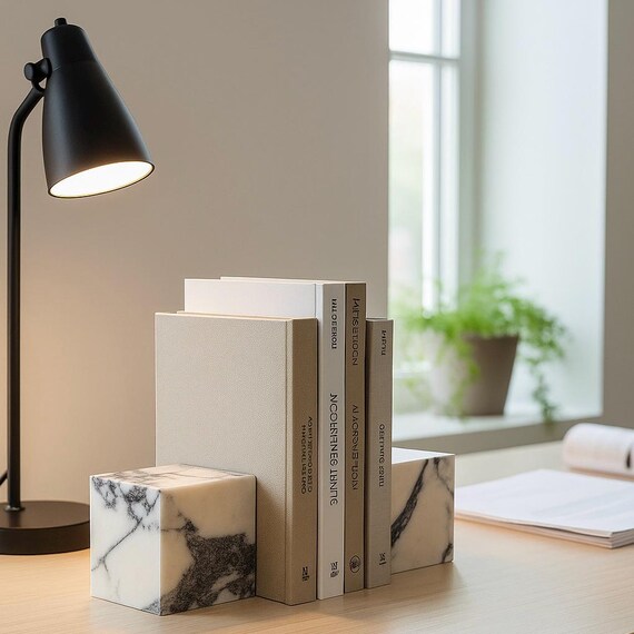 Handcrafted Calacatta Viola Marble Cube, Chic Decorative Stone for Any Space