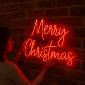 Custom Merry Christmas Neon Sign – Festive LED Wall Decor, Ideal Christmas Gift and Holiday Decoration!
