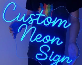 Letrero de neón personalizado / Letrero LED personalizado / Letrero de neón con nombre / Letrero de luz de neón personalizado / Decoración del hogar / Letrero de neón para dormitorio / ¡Regalo de letrero de neón!