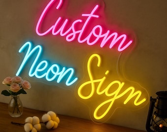 Letrero de neón personalizado / Letrero LED personalizado / Letrero de neón con nombre / Letrero de luz de neón personalizado / Decoración del hogar / Letrero de neón para dormitorio / Regalo personalizado