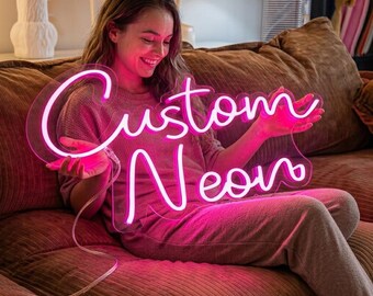 Led Neon Sign, Custom Neon Lights, Name Neon Sign, Hanging Sign, Home & Wall Decor, Aesthetic Room Decor, Personalized Gift, Neon Sign Light