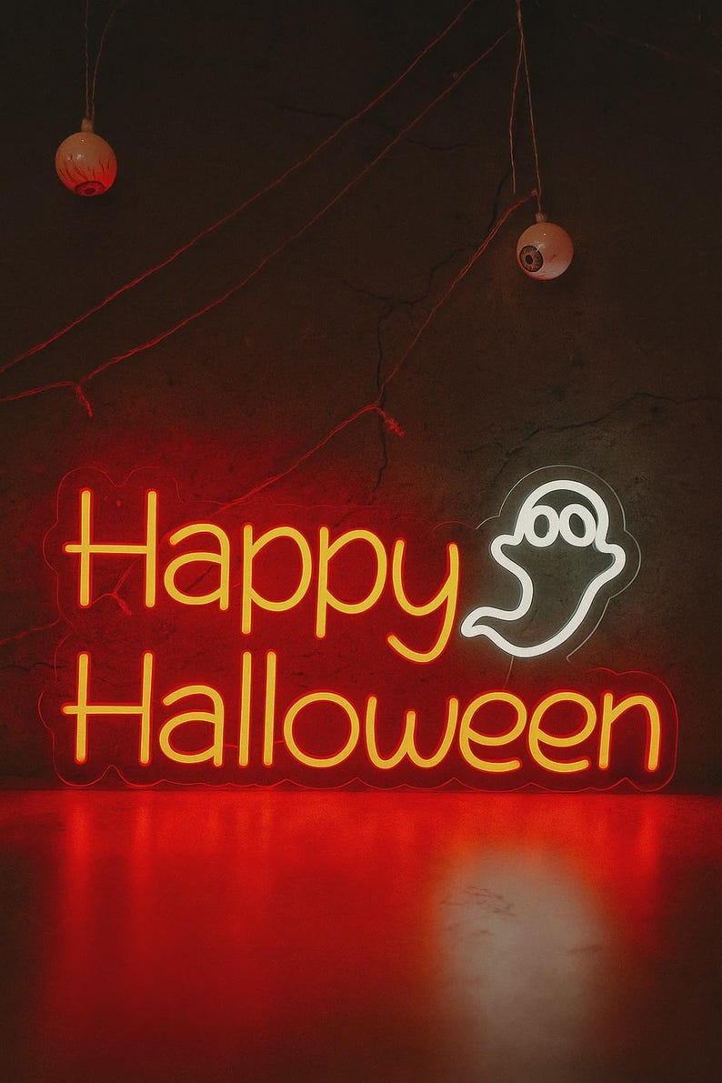Tomb Neon Sign, Skull Neon Sign, Halloween Neon Sign, Cemetery Halloween Neon LED, Custom Skull