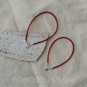 Ruby Red Zircon Tennis Bracelet: Dainty Sterling Silver Gemstone Chain