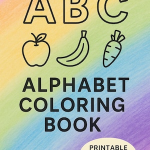 Minimalist A-Z Alphabet Coloring Book for Kids | Educational ABC Printable | Preschool & Toddler Learning Activity | Instant Download