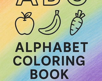 Minimalist A-Z Alphabet Coloring Book for Kids | Educational ABC Printable | Preschool & Toddler Learning Activity | Instant Download